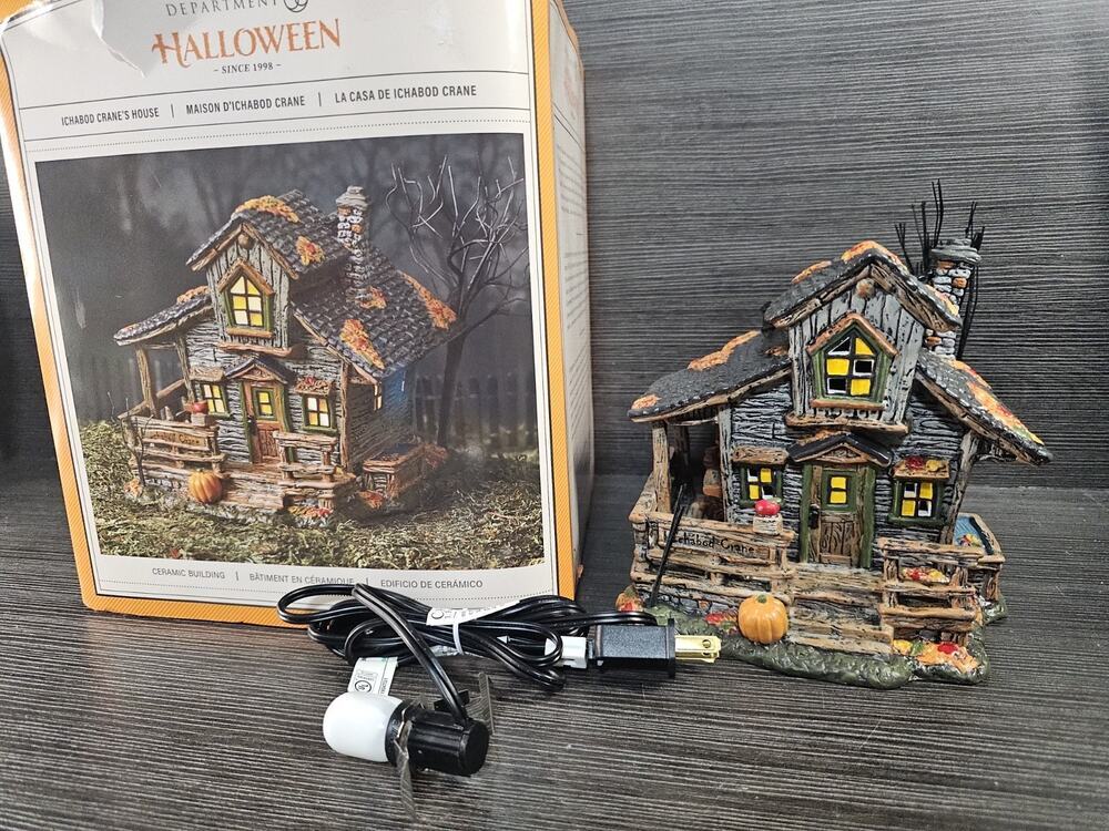 Department 56 Halloween Ichabod Crane's House 6014052 Lighted Building